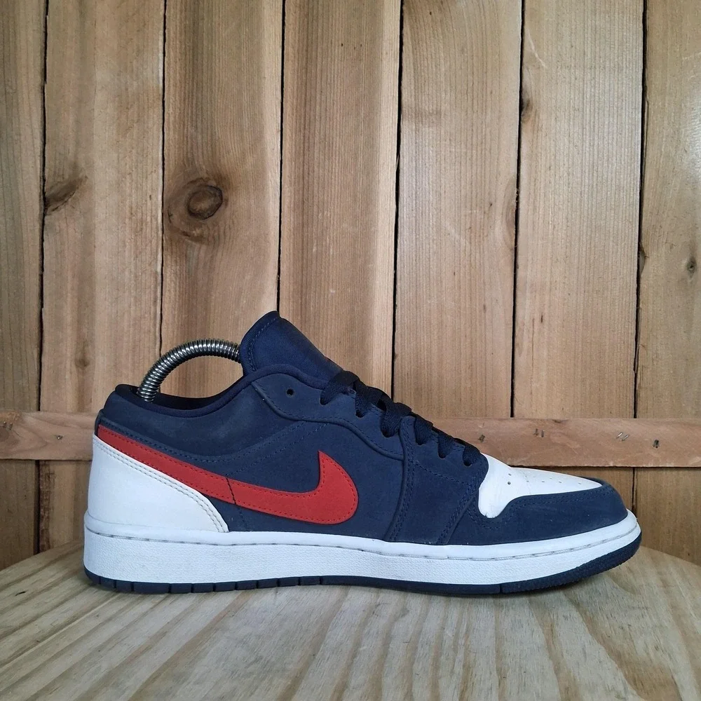 Nike Air Jordan 1 Low USA Shoes Mens 8.5 Navy Red Basketball Sneakers CZ8454-400